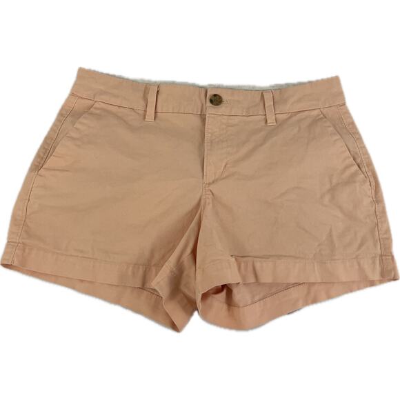 Old Navy Pants - Old Navy Size 4 Standard Cotton Shorts Peach Button Zipper Women Chino Stretch